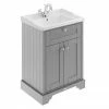 Old London 600mm 2-Door Cabinet & Basin - Storm Grey