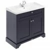Old London 1000mm 2-Door Cabinet & Basin - Twilight Blue