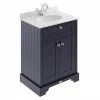 Old London 600mm Cabinet & Single Bowl Grey Marble Top - Twilight Blue