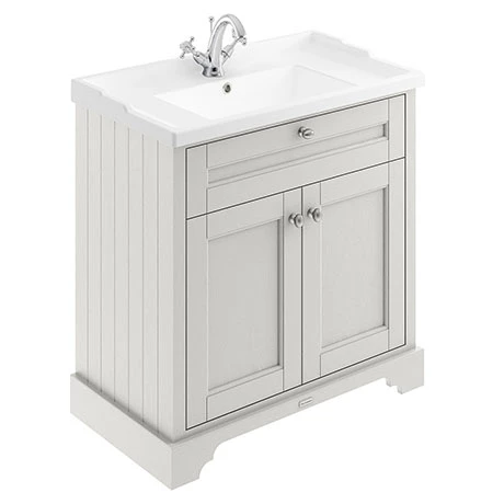 Old London 800mm 2-Door Cabinet & Basin - Timeless Sand 1 Old London 800mm 2-Door Cabinet & Basin - Timeless Sand