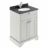 Old London 600mm Cabinet & Single Bowl Black Marble Top - Timeless Sand