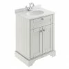 Old London 600mm Cabinet & Single Bowl Grey Marble Top - Timeless Sand