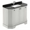 Old London Timeless Sand Art Deco 1000mm Angled Cabinet With Black Marble Basin Top