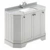 Old London Timeless Sand Art Deco 1000mm Angled Cabinet With Grey Marble Basin Top
