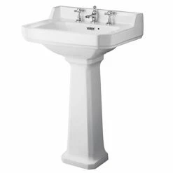 Old London Richmond 560mm Traditional 3TH Basin & Full Pedestal