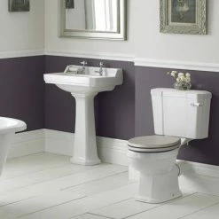 Old London Richmond Close Coupled Traditional Toilet + Soft Close Seat -Old London shop OLRDCCWC d3 460