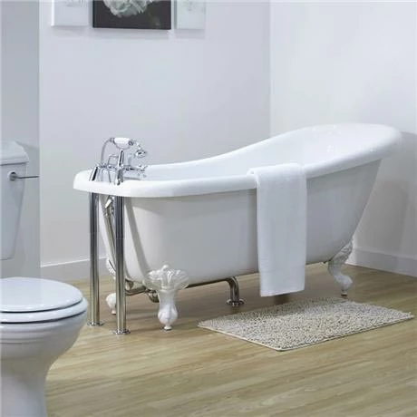 Old London - Chrome Traditional Roll Top Bath Pack - LDW002 2 Old London - Chrome Traditional Roll Top Bath Pack - LDW002 - Image 2