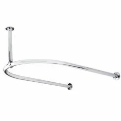 Old London - Chrome U-Shaped Shower Curtain Rail - LDA009
