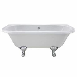 Old London Kenton 1690 X 745 'D' Shaped Back To Wall Bath + Chrome Leg Set -Old London shop Old London Kenton bath d6 460