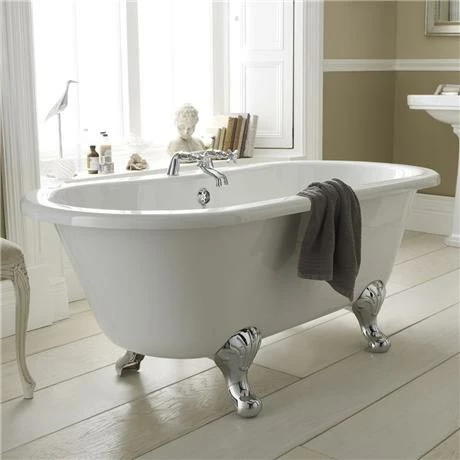 Old London - Kingsbury 1490 X 745 Double Ended Freestanding Bath With Chrome Leg Set 3 Old London - Kingsbury 1490 X 745 Double Ended Freestanding Bath With Chrome Leg Set - Image 3