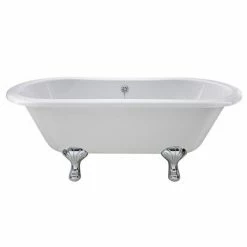 Old London - Kingsbury 1490 X 745 Double Ended Freestanding Bath With Chrome Leg Set