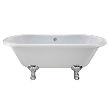 Old London - Kingsbury 1690 X 745 Double Ended Freestanding Bath With Chrome Leg Set 1 Old London - Kingsbury 1690 X 745 Double Ended Freestanding Bath With Chrome Leg Set