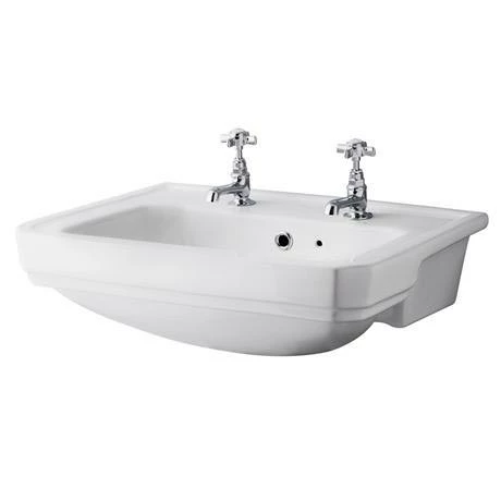 Old London - Richmond 560 X 450 2TH Semi Recessed Basin - LDC808 1 Old London - Richmond 560 X 450 2TH Semi Recessed Basin - LDC808