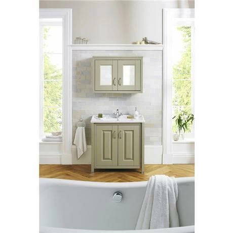 Old London - 800 Mirror Cabinet - Natural Walnut - NLV515 3 Old London - 800 Mirror Cabinet - Natural Walnut - NLV515 - Image 3