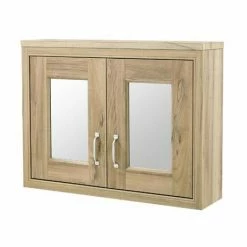 Old London - 800 Mirror Cabinet - Natural Walnut - NLV515