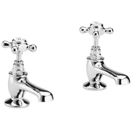 Old London - Chrome Edwardian Basin Taps - LDN311 1 Old London - Chrome Edwardian Basin Taps - LDN311